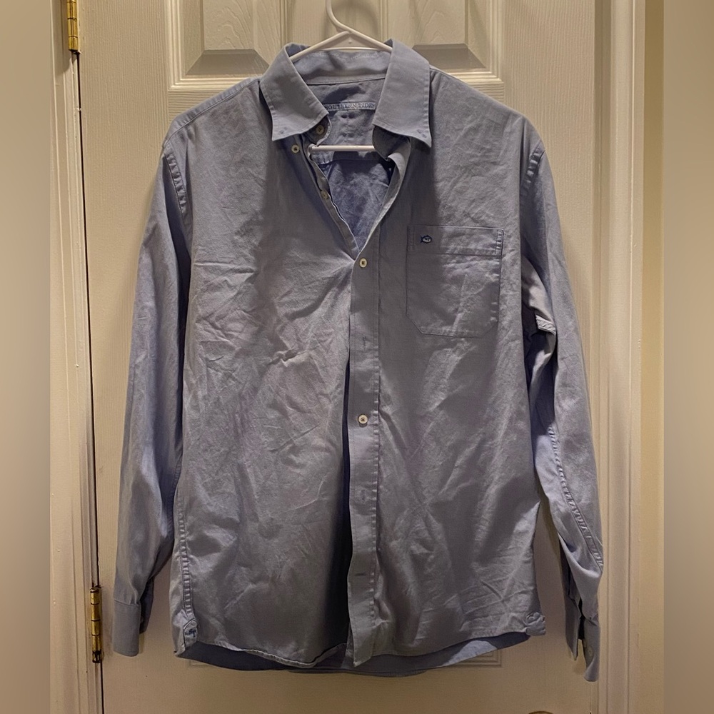 Southern Tide Men's Blue Button-Up Shirt